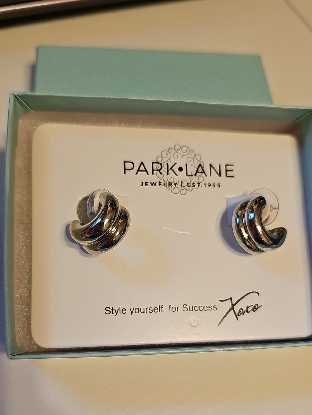 Park Lane Silver-Tone Sculpted Hoop Earrings